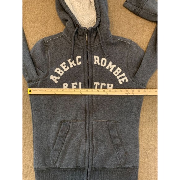 Abercrombie & Fitch Sherpa Lined Hoodie Mens M Vintage Y2K If Six Was Nine Style - Picture 5 of 8